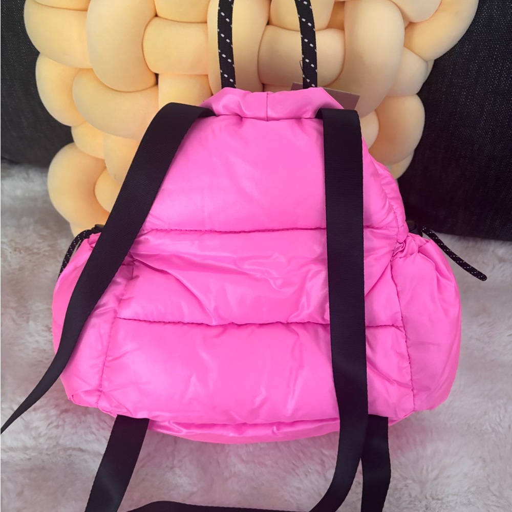 Nike Quilted Drawstring Backpack - Bright Pink wi… - image 4